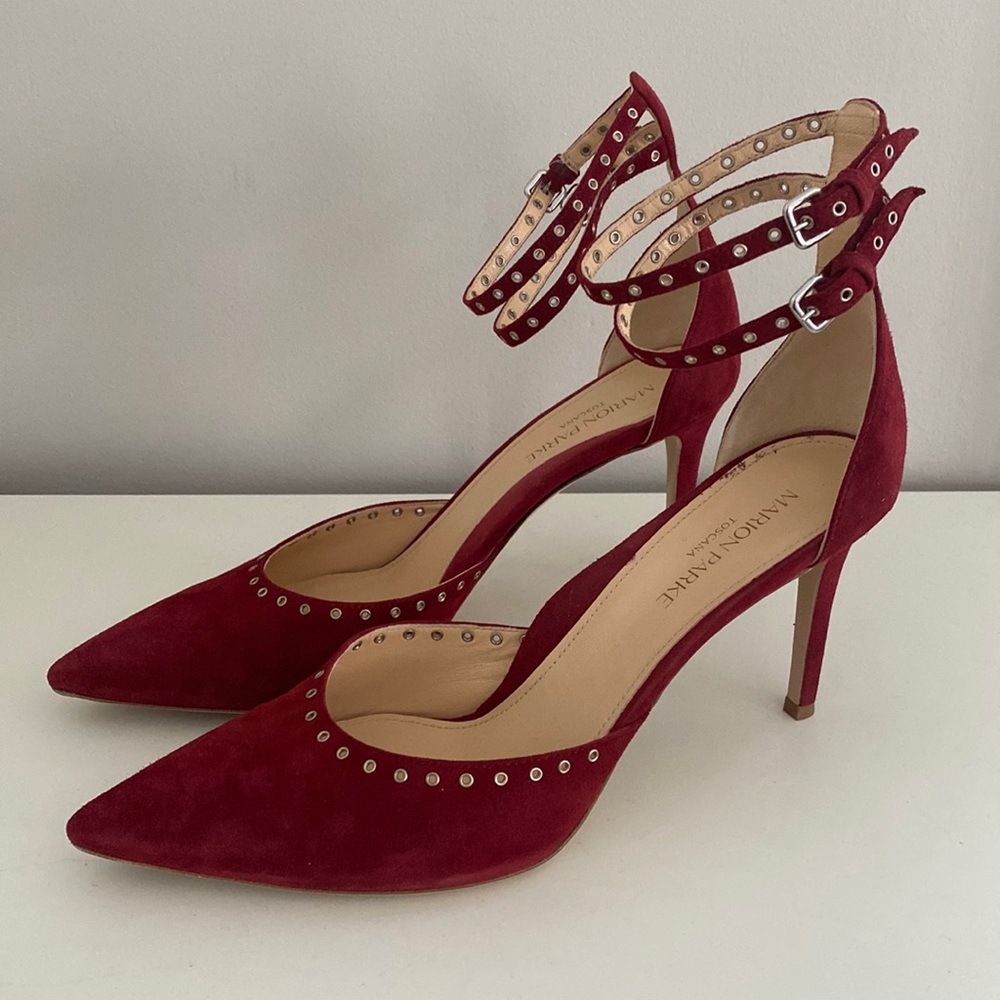 Marion Parke Red Suede Ankle Shoe size 10